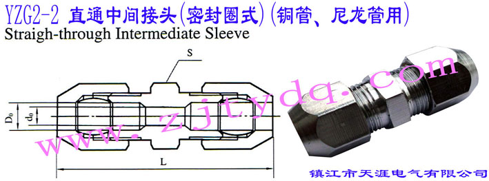 YZG2-2 ֱͨg^(ܷȦʽ)(~)Straight-through Intermediate Sleeve